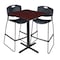 Cain Cain Cafe Table & Chair Set, 30 W, 30 L, 42 H, Mahogany TCB3030MH4495BK - alternate 1